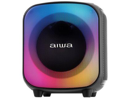 Caixa De Som AIWA Party Box Bivolt, RGB, Bluetooth 5.3, Preto - AWS-PB-07