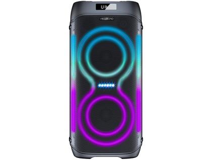 Caixa de Som PartyBox Bluetooth Vivensis Vibe Sound V6 Party 1000W USB