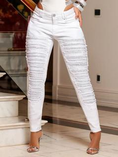 Calça Boyfriend Destroyed Estilosa Pit Bull Jeans 88427