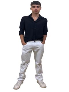 Calça Branca Tradicional Masculina Adulto