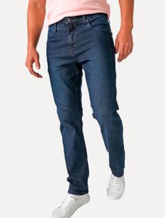Calça Calvin Klein Jeans Masculina Straight Five Pockets Azul Marinho