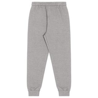 Calça de Moletom Infantil Flanelada com Punho Cinza Mescla Alakazoo