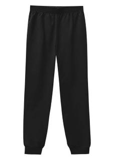 Calça de Moletom Infantil Preta Flanelada com Punho Malwee