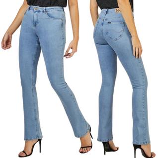 Calça Feminina Lee Jeans Azul Claro Com Elastano Boot Cut Flare - Ref.3427L