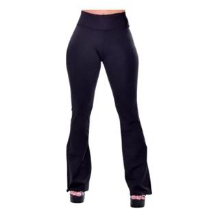 Calça Flare Legging Boca De Sino Suplex Sem Transparência Cós Alto