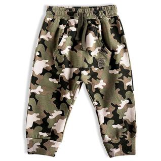 Calça Infantil em Moletom Camuflada Verde Militar Tip Top
