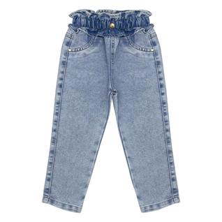 Calça Infantil Look Jeans Elástico Reta Jeans