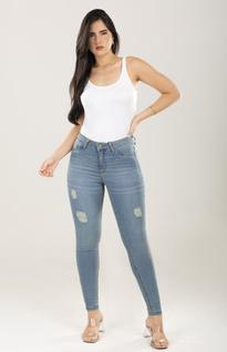 Calça jeans cigarrete filigrana bolso magic alepo