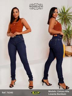 Calça Jeans Lycra Skinny, Mulheres Altas, Ri19 SKU 040178