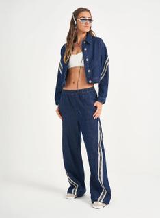 Calca jeans wide leg dunnah low colcci