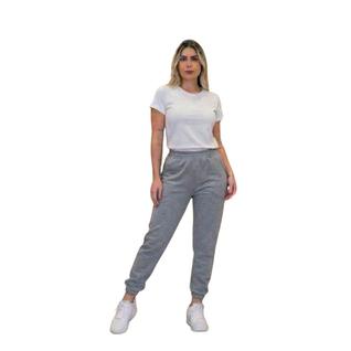 Calça Moletom Feminina Jogger Flanelada Algodão