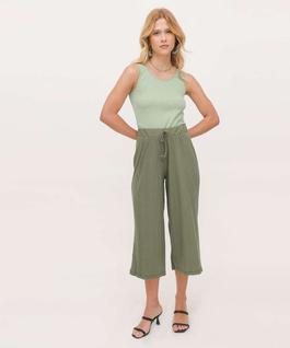 Calça Pantacourt Feminina Canelada Marisa-04073
