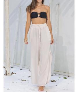 Calça Pantalona De Viscolinho - Elegancia E Conforto