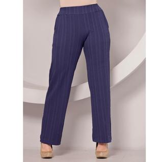 Calça Pantalona Feminina Cintura Alta Elástico Cintura