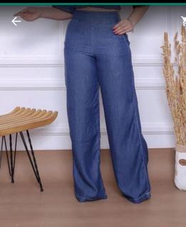 Calça Pantalona Jeans