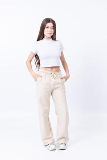 Calça Pantalona Juvenil em Sarja Leve Confortável