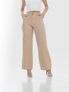 Calça Pantalona Linho Feminina Cintura Alta Com bolso na frente e ziper moda lançamento so