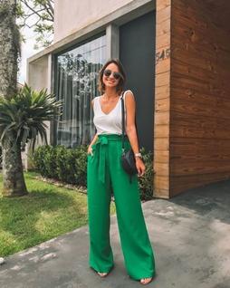 calça Pantalona Verde