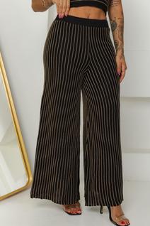 Calça PantalonaTricô Feminina Tendência