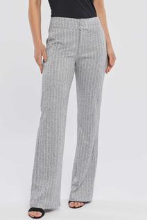 Calça PKS Alfaiataria Risca de Giz Cinza Claro