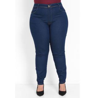 Calça Skinny Jeans Feminina modeladora Plus Size cintura alta lycra/elastano moda tendenci