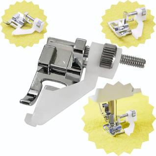 Calcador sapata para fazer bainha ponto invisível com regulagem guia plástico maquina cost