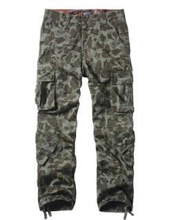 Calças Cargo Match Masculinas Wild Camo Verde Acinzentado 32