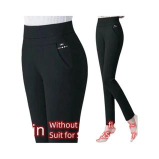 Calças Lápis Femininas De Fleece Grosso Para Emagrecimento, Outono Inverno, Casuais, Elega
