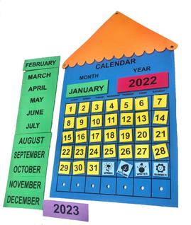Calendário Em Inglês Painel Para Sala De Aula