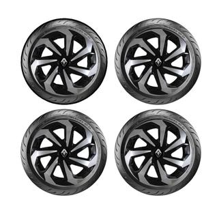 Calota Spider Black Silver Aro 14 Renault Clio Sandero