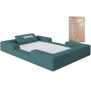 Cama Montessoriana Solteiro Ninho Espuma Verde Água Keiko