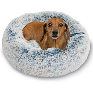 Cama Premium Best Friends The Original Calming Donut Shag Denim Para Cães e Gatos - Pequen