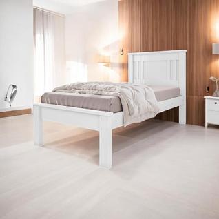 Cama Solteiro Aconchegante e Moderna Violeta Branca