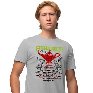 Camisa Camiseta Masculina Estampada Promover, Prevenir e Recuperar 100% Algodão Fio 30.1 P