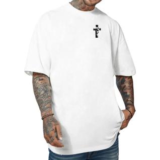 Camisa Camiseta Masculino Cruz Rosto De Jesus Religioso Cristão Estiloso Moderno Tendencia