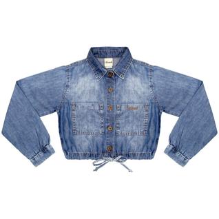 Camisa Juvenil Look Jeans Cropped Jeans