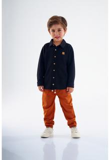 Camisa Manga Longa em Malha Texturizada Infantil Masculina Up Baby