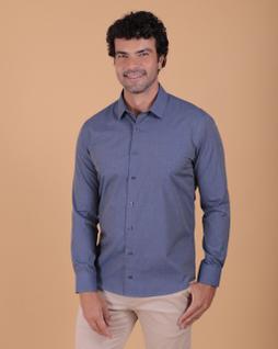 Camisa Masculina Manga Longa Azul Breda 01122754