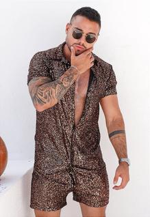 Camisa Masculina Paetê