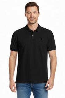 Camisa Polo Lisa Suedine Masculino Polo Wear Preto