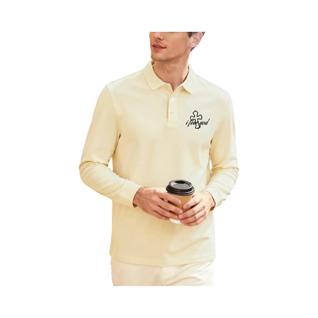 Camisa Polo Masculina De Manga Longa Com Estampa Cruzada, Moda Outono, Unissex, Top Esport