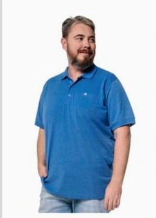 Camisa Polo Masculina Plus You Size  Piquet  Azul  G4 e G6