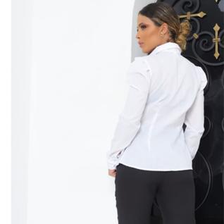 Camisa Social Manga Princesa Feminina