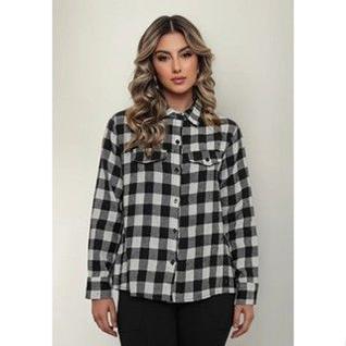 Camisa Xadrez Blusa feminina