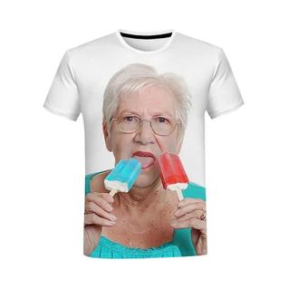 Camiseta 3D Unissex Estampada Engraçada De Verão Com Tema De Sorvete Para O Dia a Dia, Sol