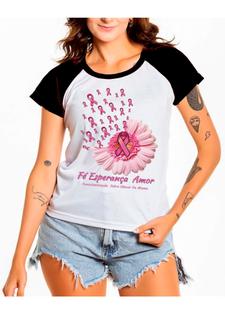 Camiseta Baby look câncer de mama outubro rosa