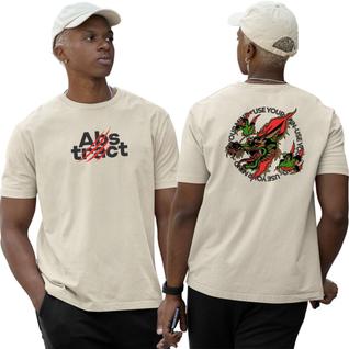 Camiseta Basica Algodão Red Dragon Abstract Style Street