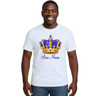 Camiseta Coroa Azul Príncipe Realeza Estampa Personalizada