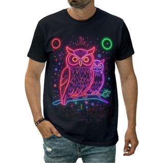 Camiseta Coruja Elegância Inteligência Natureza Voo Noturno