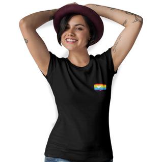 Camiseta Feminina 1 Seguidor LGBT Arco íris Baby Look